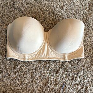HSIA nude strapless longline bra